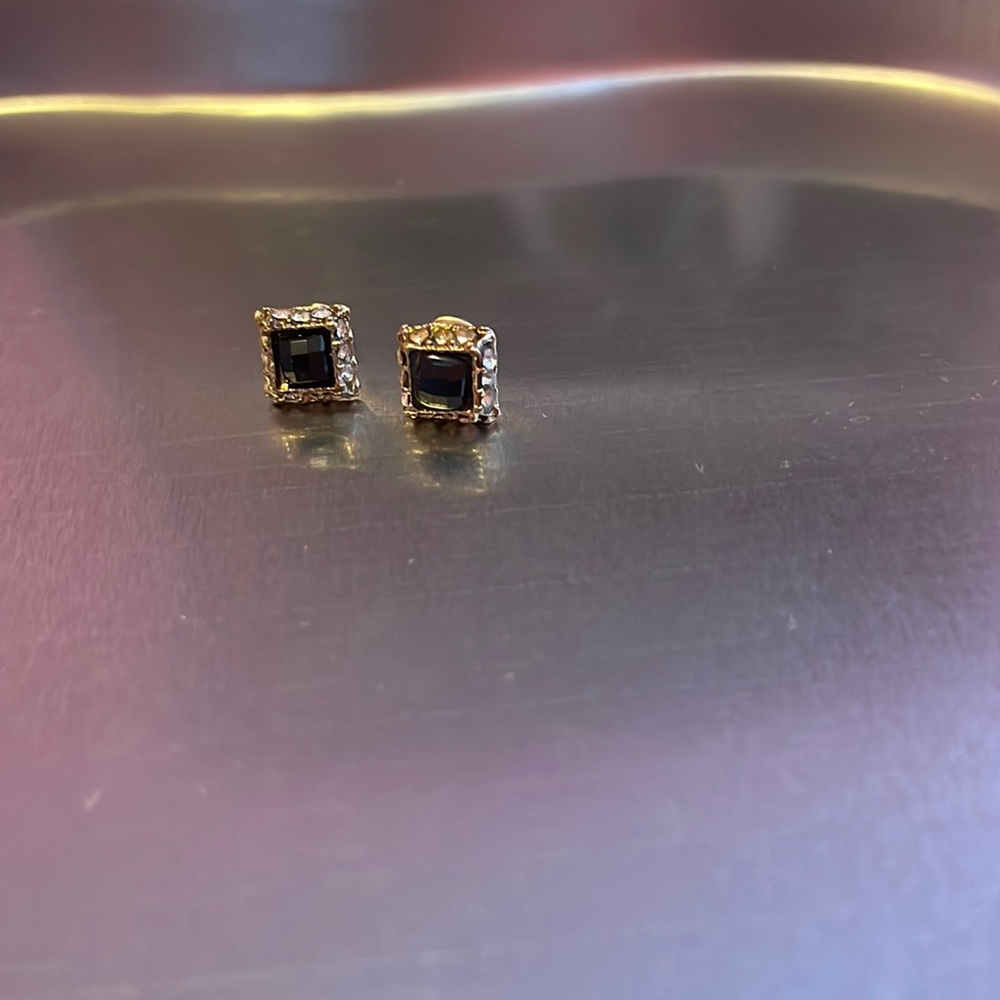black earrings
